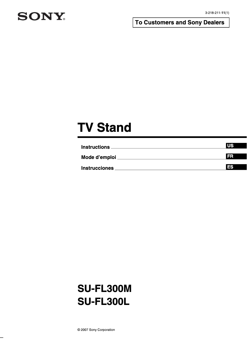 Page n°1 - Instructions / montage Sony Bravia KDL-52XBR4