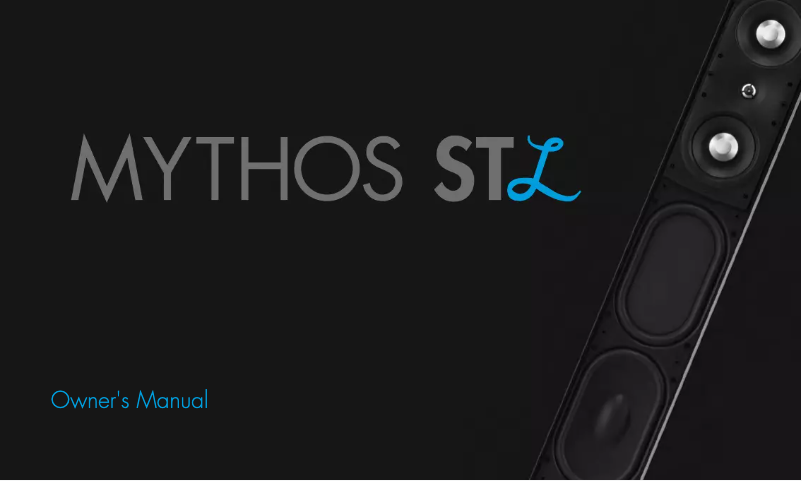 Page n°1 - Manuel utilisateur Definitive Technology Mythos ST-L SuperTower