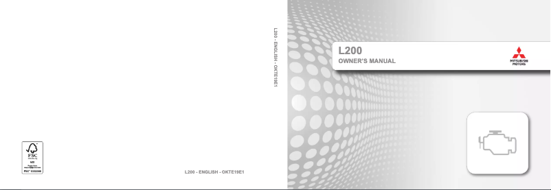 Image de la première page du manuel de l'appareil L200 (2019)