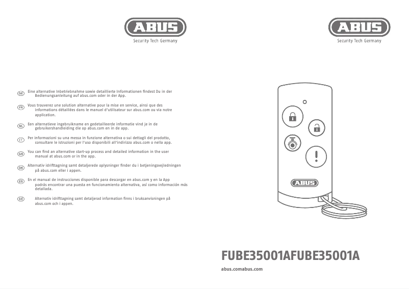 Page 1 de la notice Guide d'installation Abus FUBE35001A