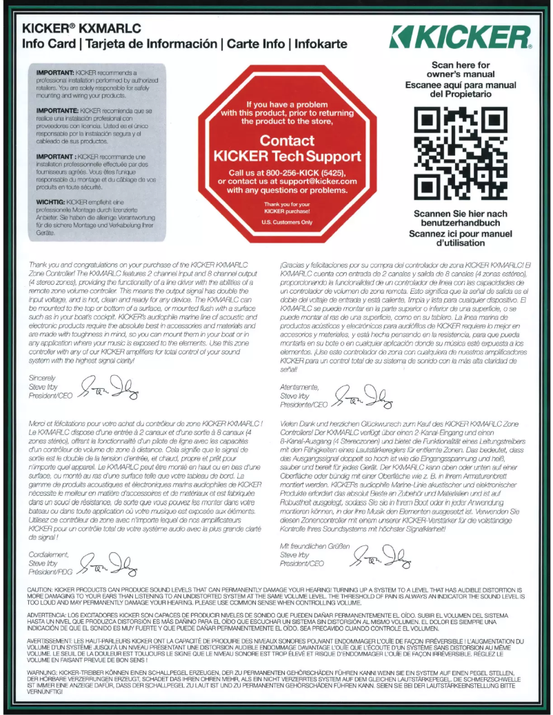 Image de la première page du manuel de l'appareil 48KXMARLC