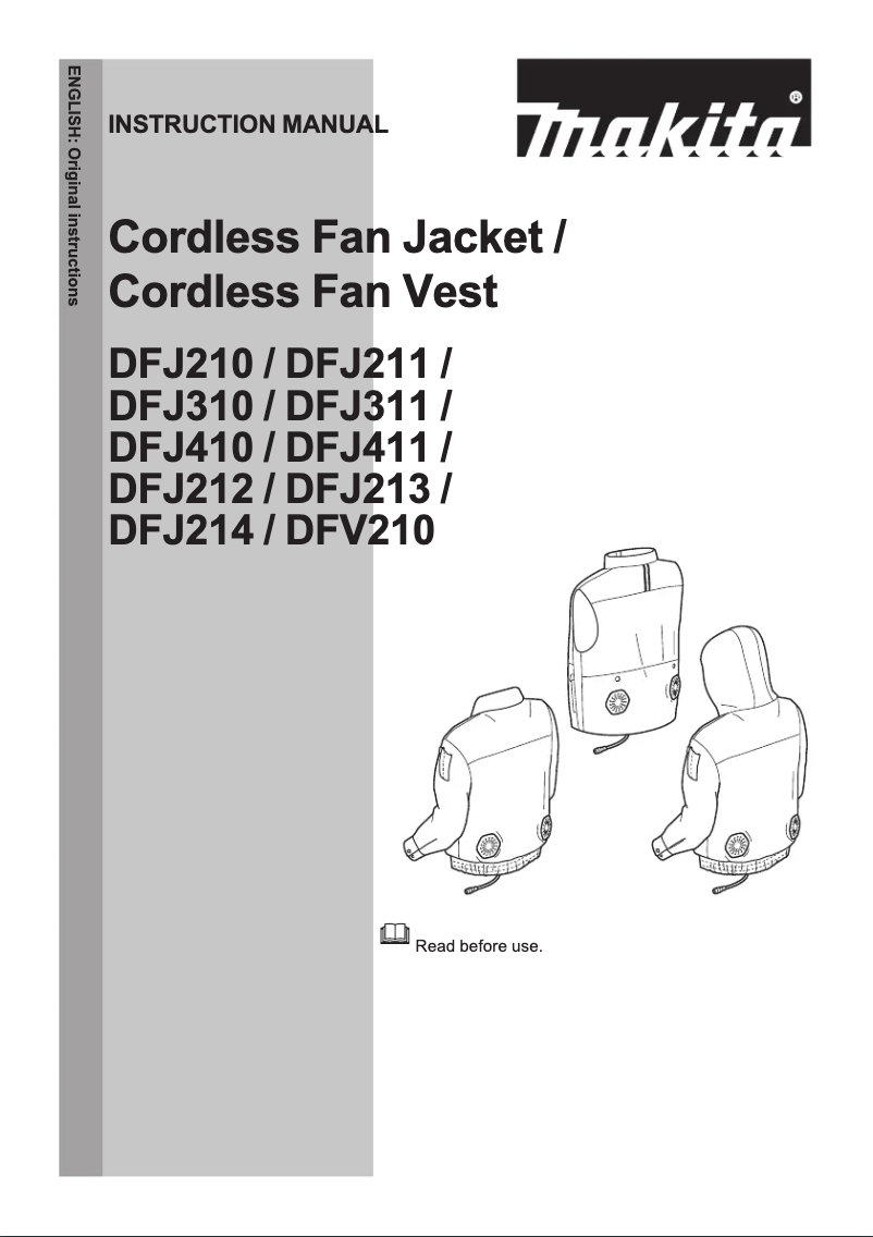 Page 1 de la notice Manuel utilisateur Makita DFJ214Z