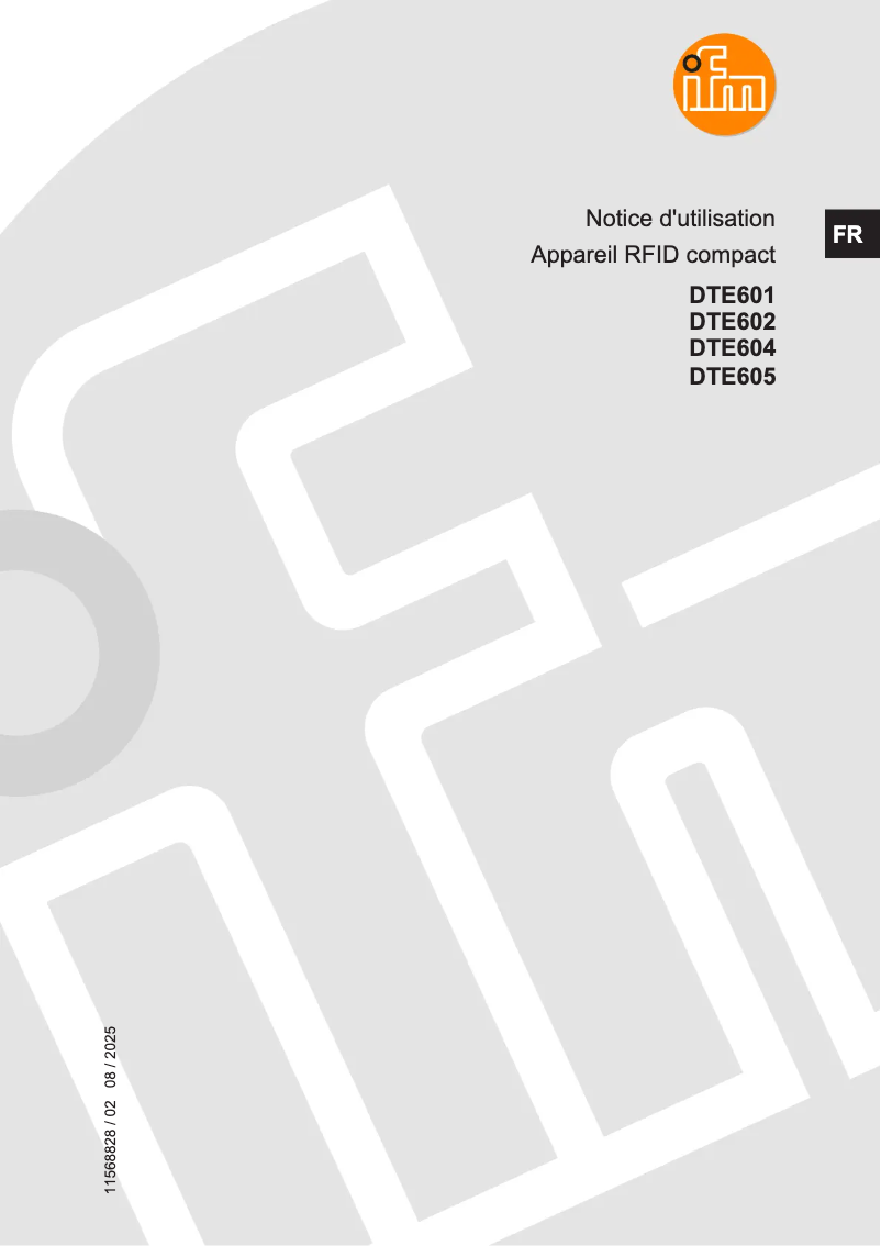Page n°1 - Manuel utilisateur IFM DTE601