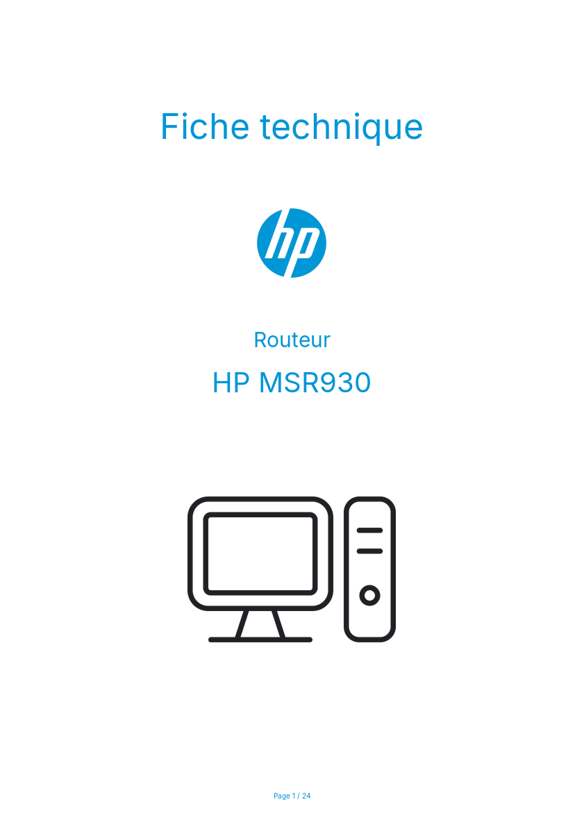 Image de la première page du manuel de l'appareil MSR930