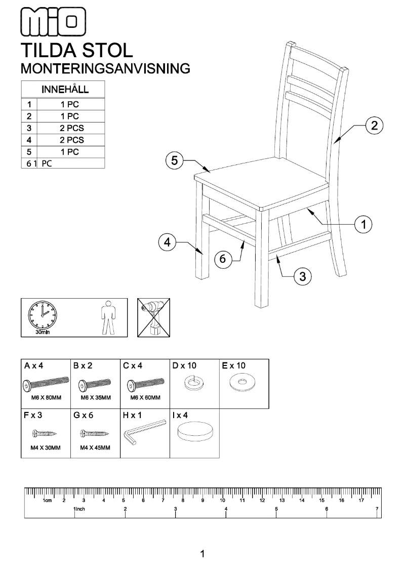 Page n°1 - Manuel utilisateur Mio Tilda