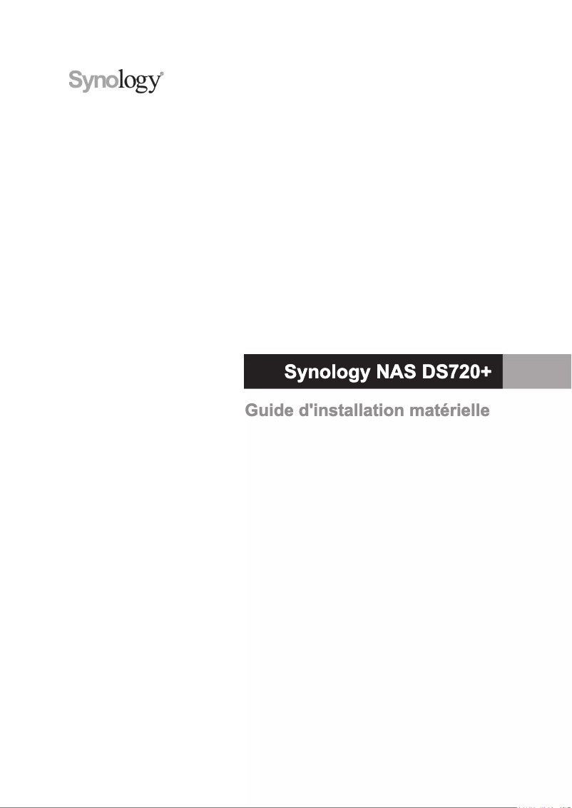 First page image of the manual for DiskStation DS720+