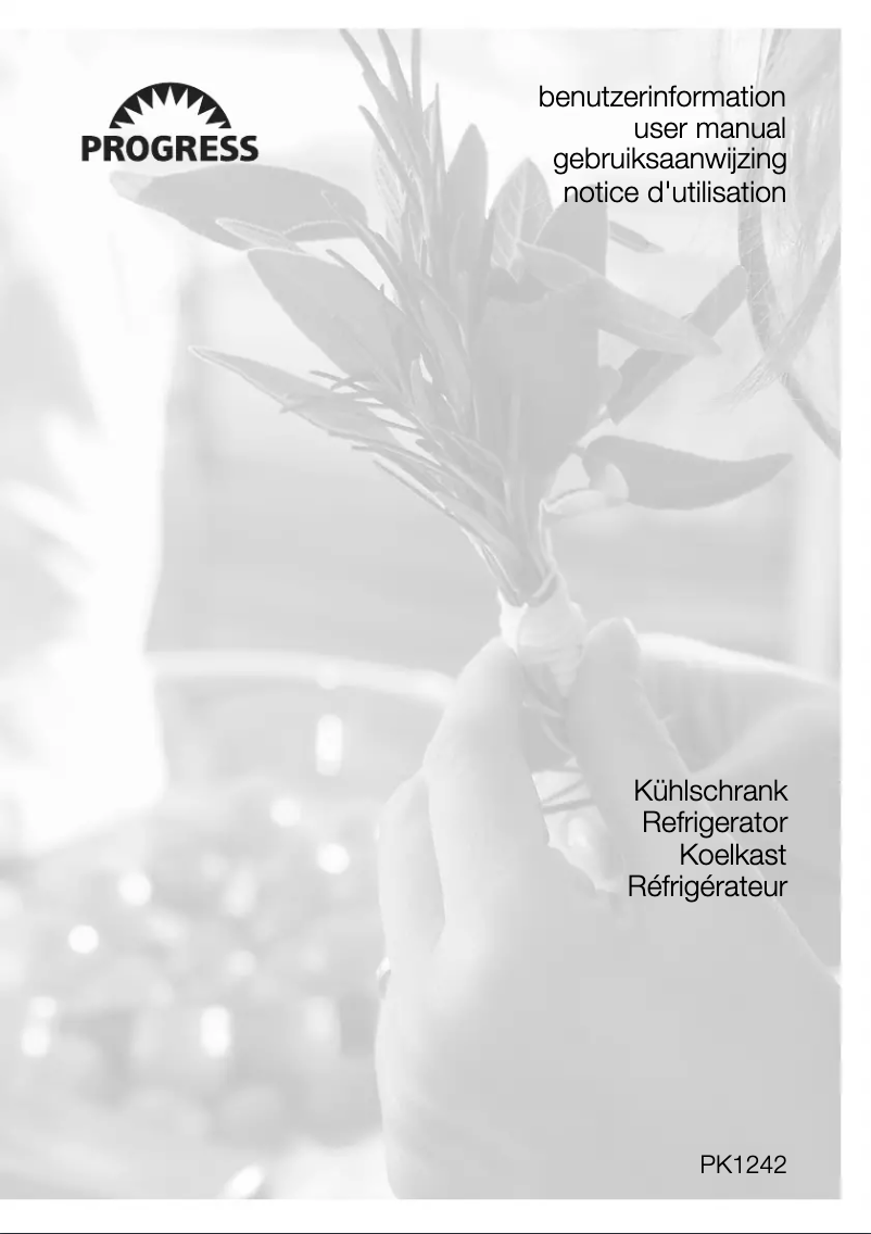 Page n°1 - Manuel utilisateur Progress PK1242