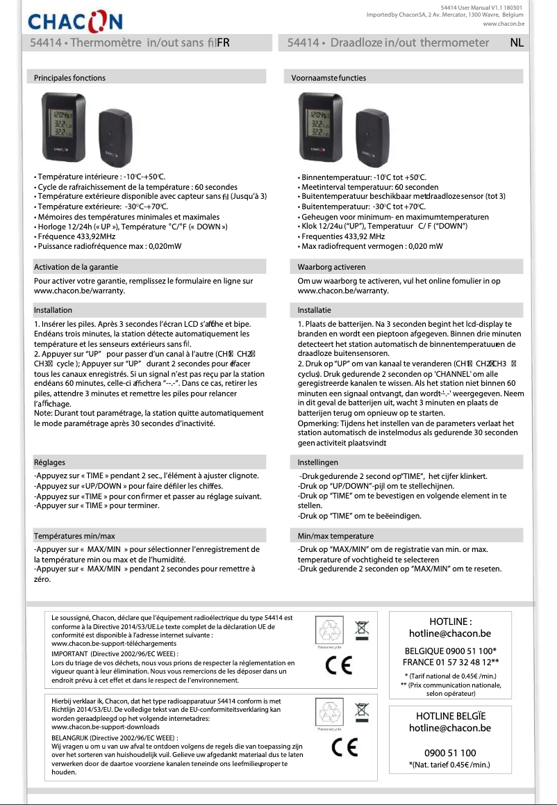 Image de la première page du manuel de l'appareil 54414