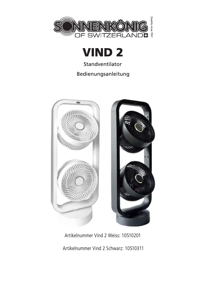 Page 1 de la notice Manuel utilisateur Sonnenkönig Vind 2