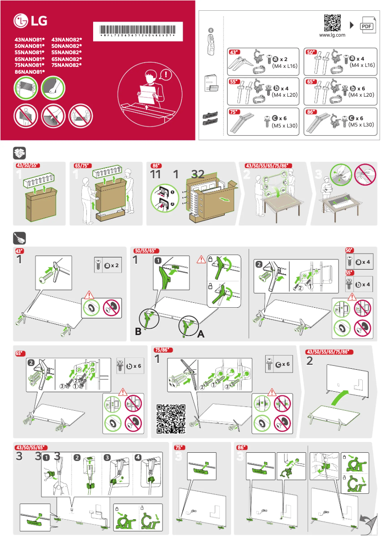 Page n°1 - Manuel utilisateur LG 43NANO81T6A