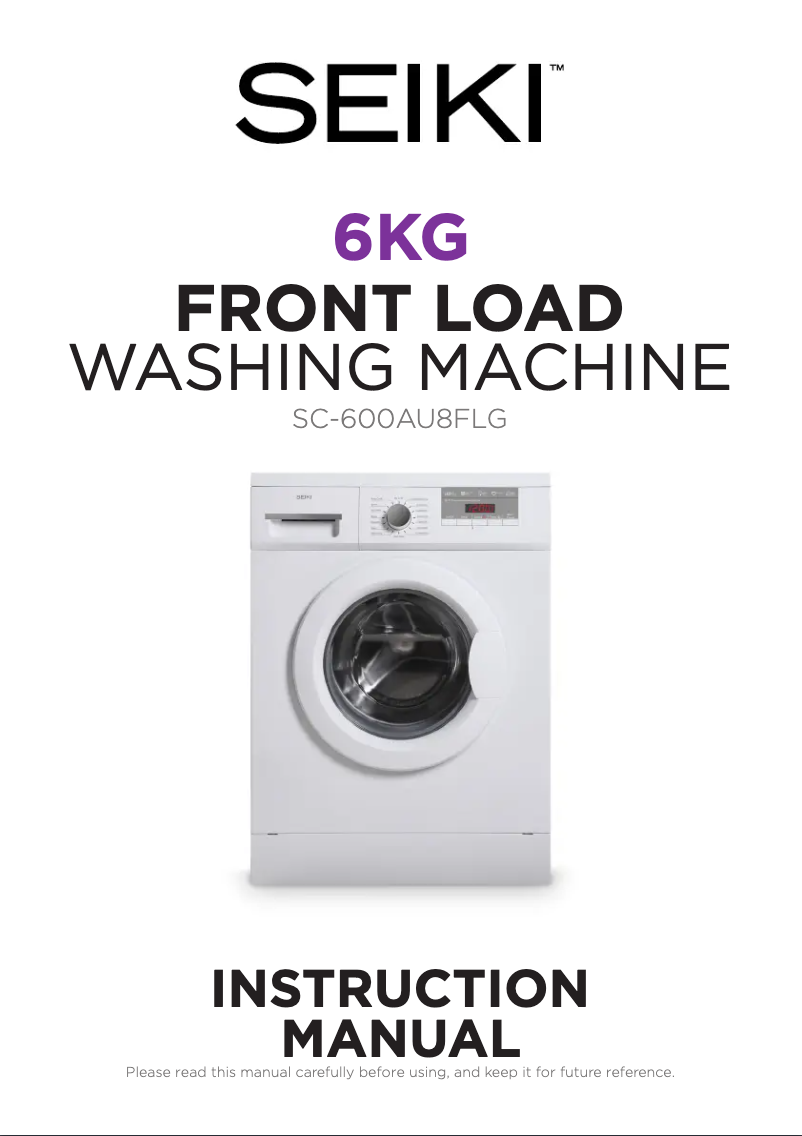 Page n°1 - Manuel utilisateur Seiki SC-600AU8FLG