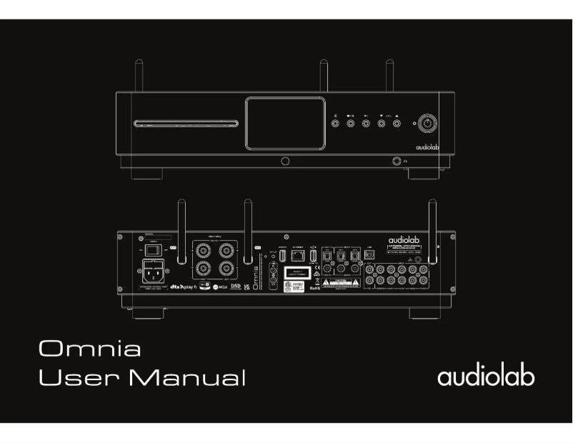 Page 1 de la notice Manuel utilisateur Audiolab Omnia