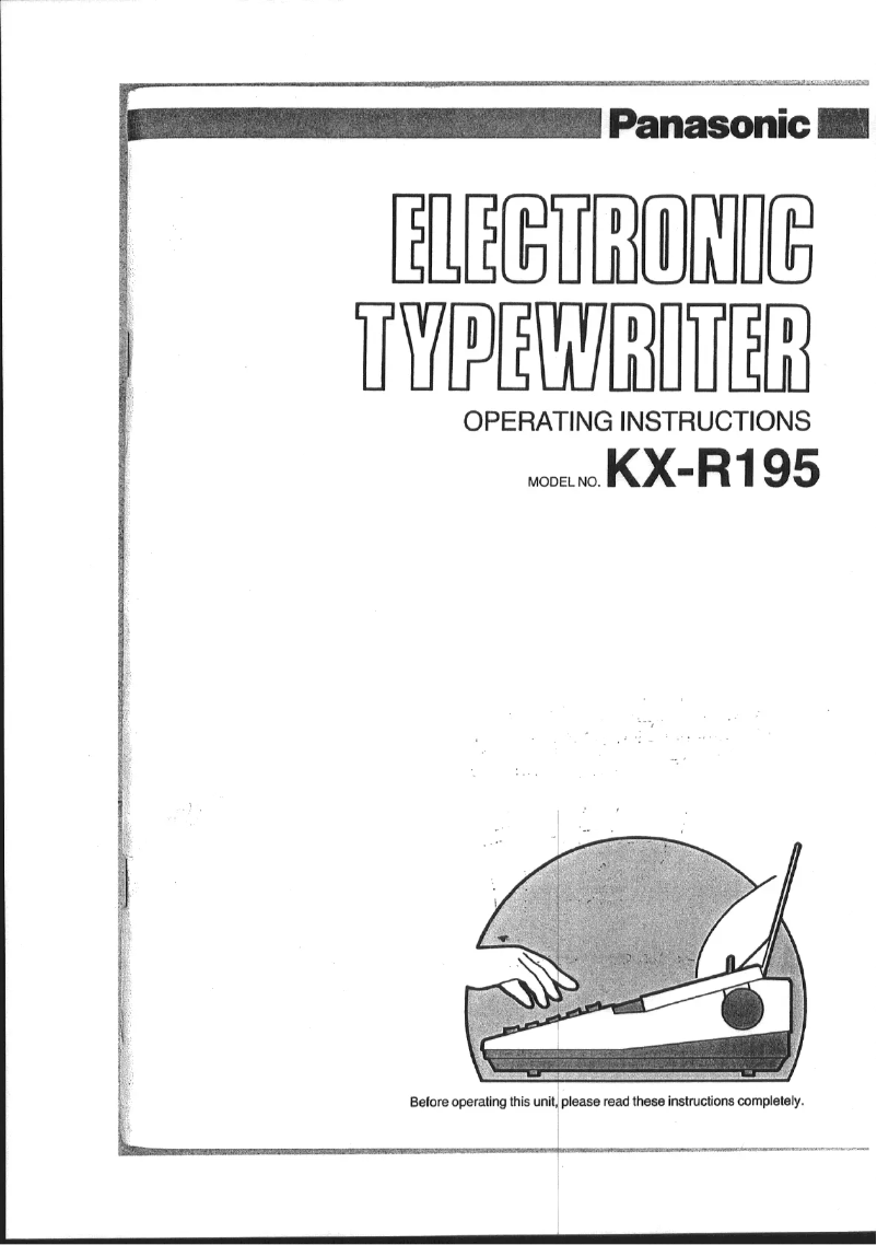 Página 1 del manual Manual de usuario Panasonic KX-R195