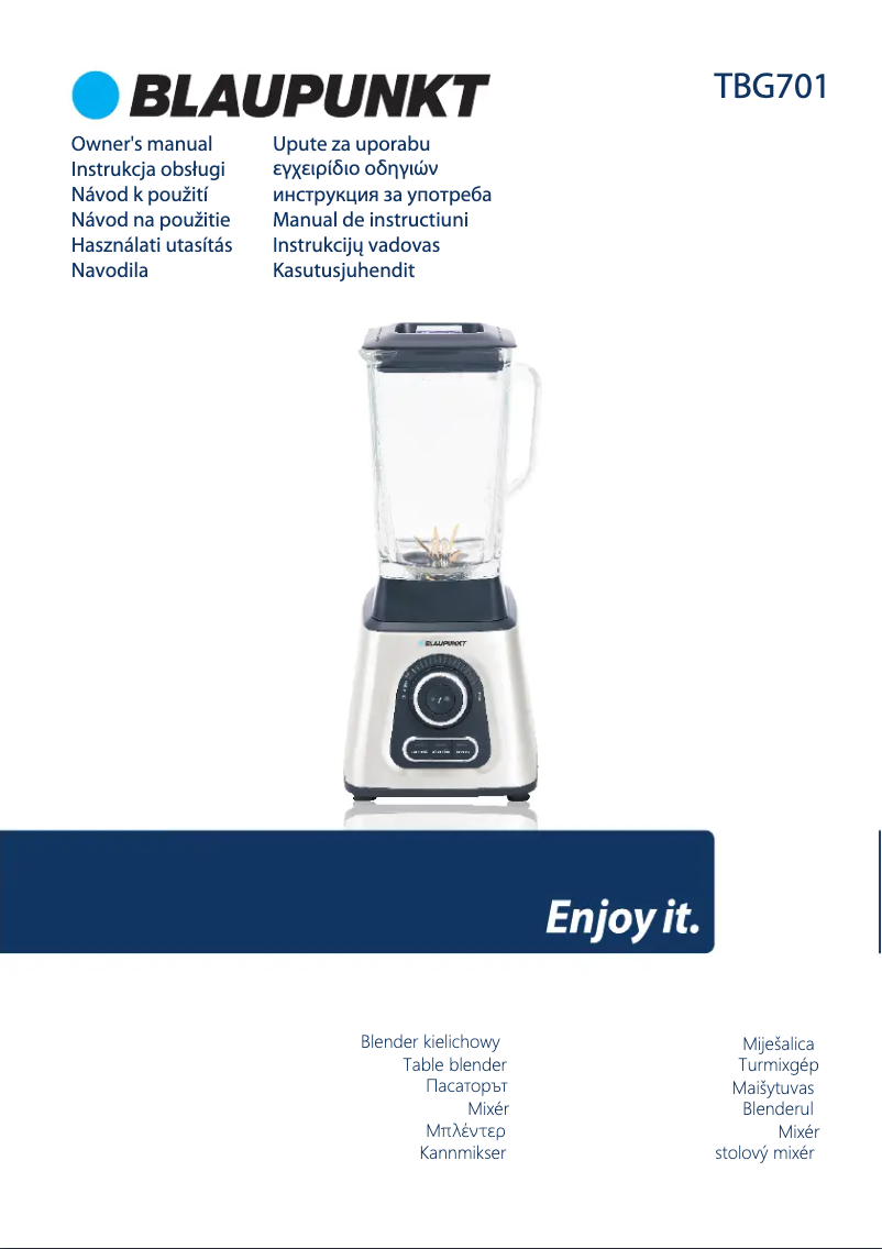 Page n°1 - Manuel utilisateur Blaupunkt TBG701