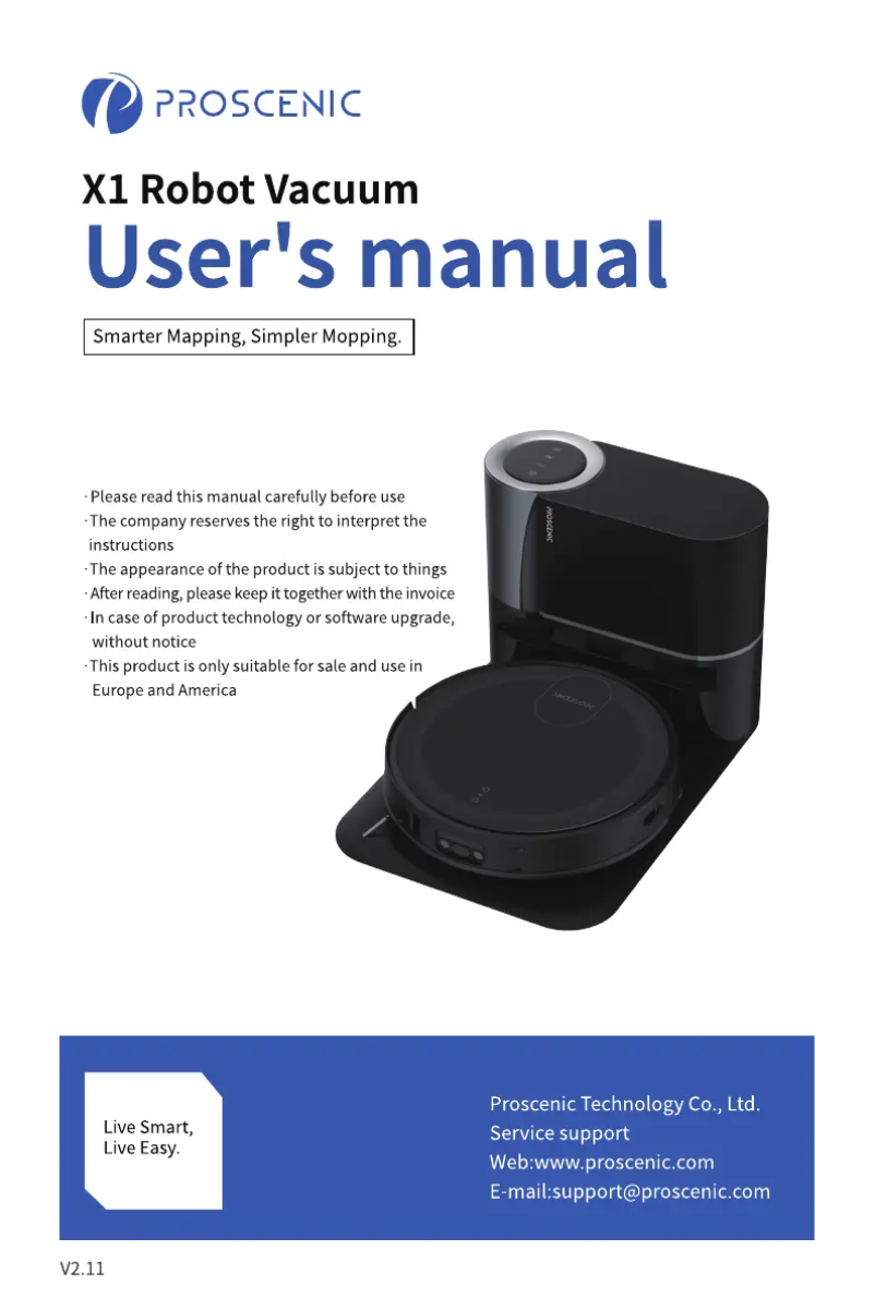 Page 1 de la notice Manuel utilisateur Prosenic Floobot X1