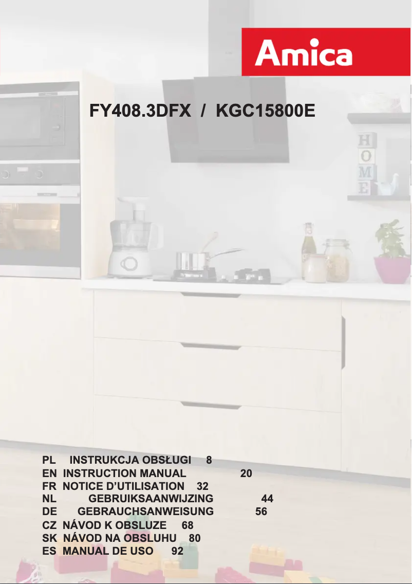 Page n°1 - Manuel utilisateur Amica KGC 15800 E