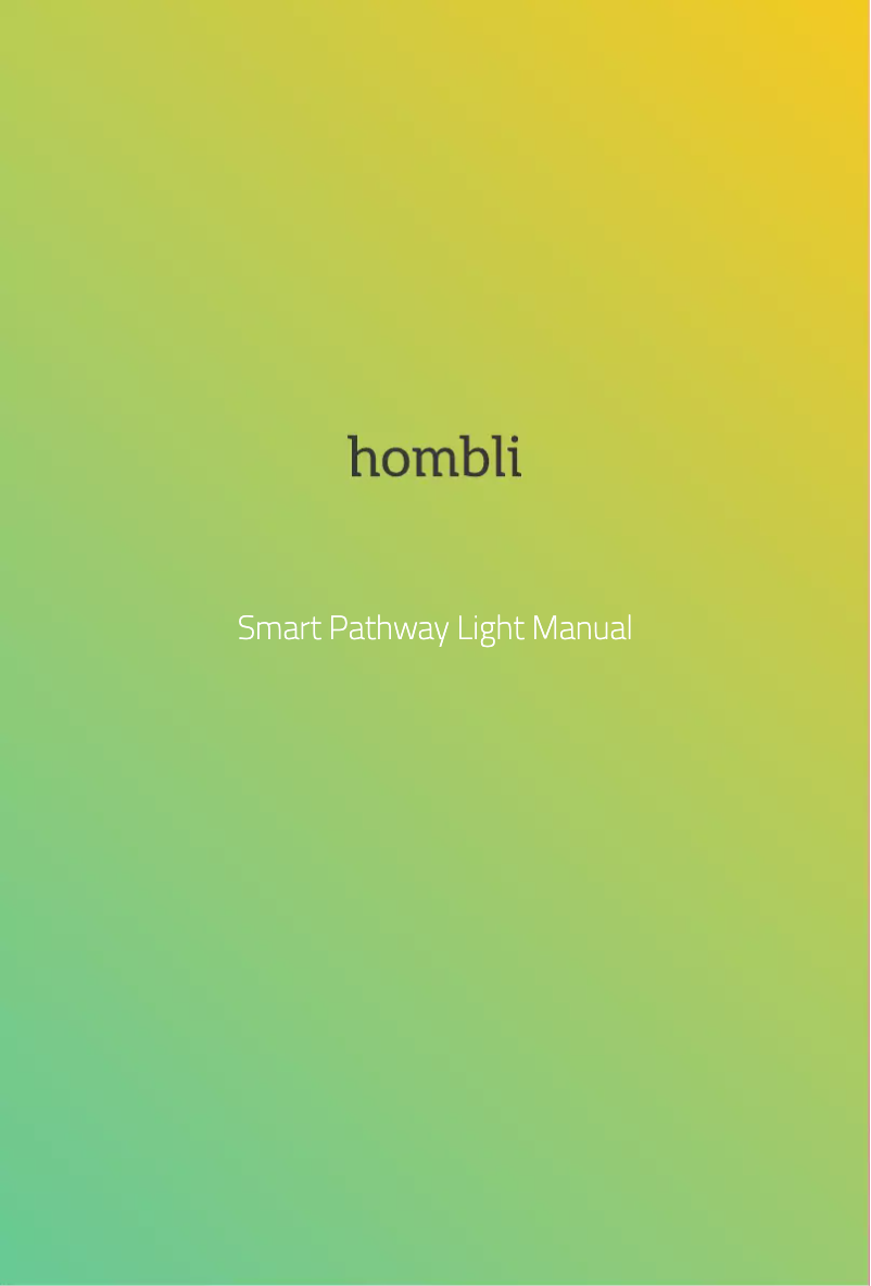 Image de la première page du manuel de l'appareil Smart Pathway Light