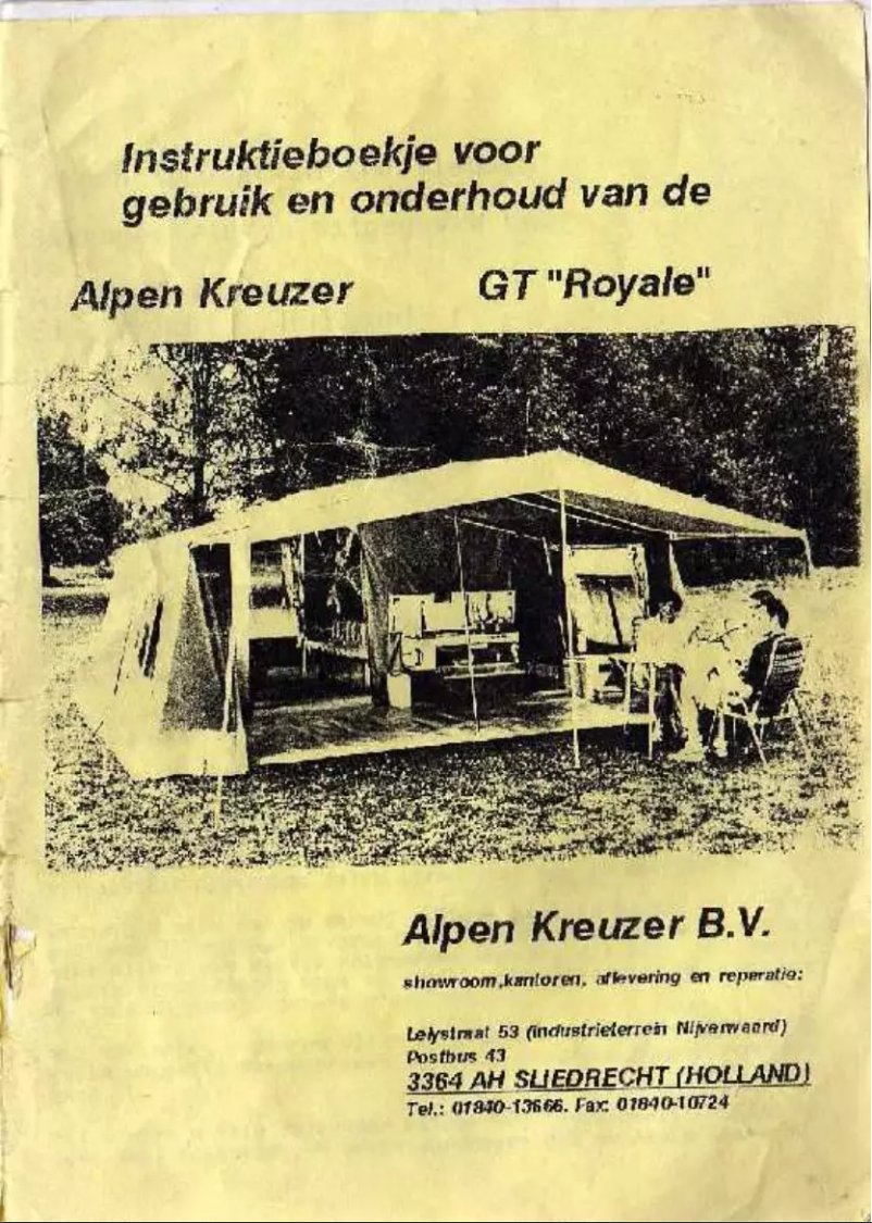 Image de la première page du manuel de l'appareil GT Royale