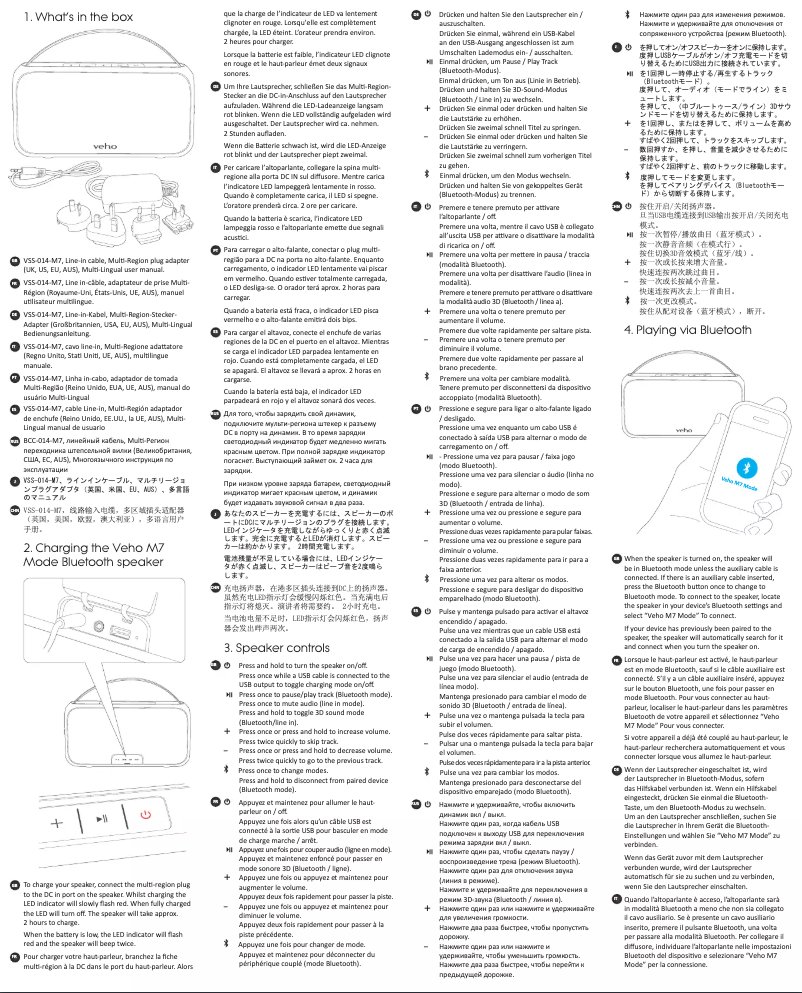 Page 1 de la notice Manuel utilisateur Veho M7 Mode