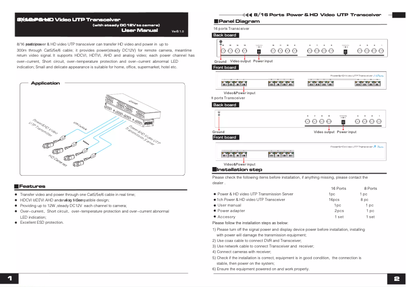 Page n°1 - Manuel utilisateur UTEPO UTP108PV-HD2