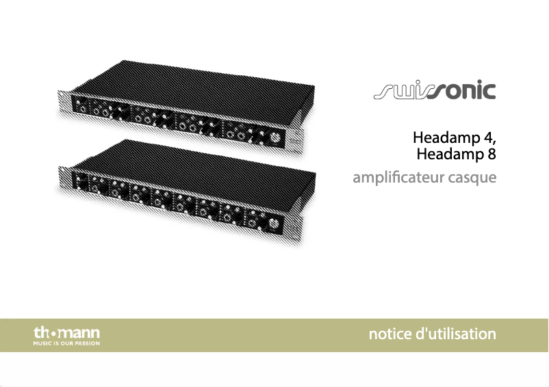 Page 1 de la notice Manuel utilisateur Swissonic Headamp 8
