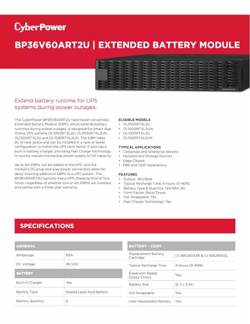 Image de la première page du manuel de l'appareil BP36V60ART2U