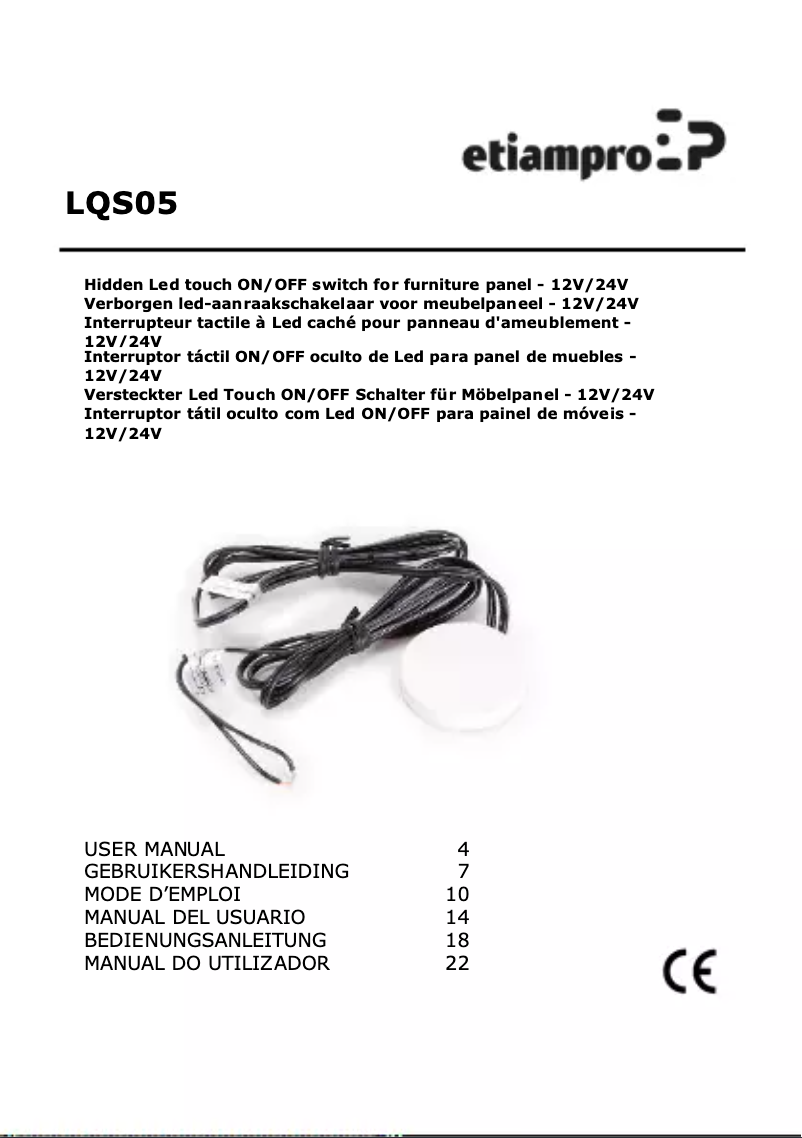Page n°1 - Manuel utilisateur EtiamPro LQS05