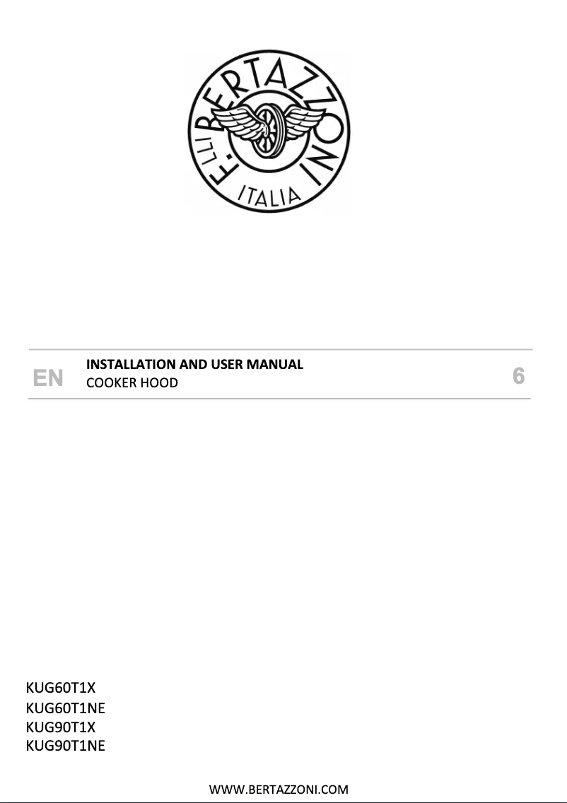 Page 1 de la notice Guide d'installation Bertazzoni KUG90T1X