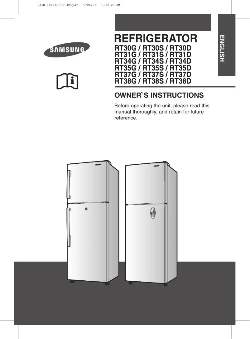 Image de la première page du manuel de l'appareil RT34GKPN1