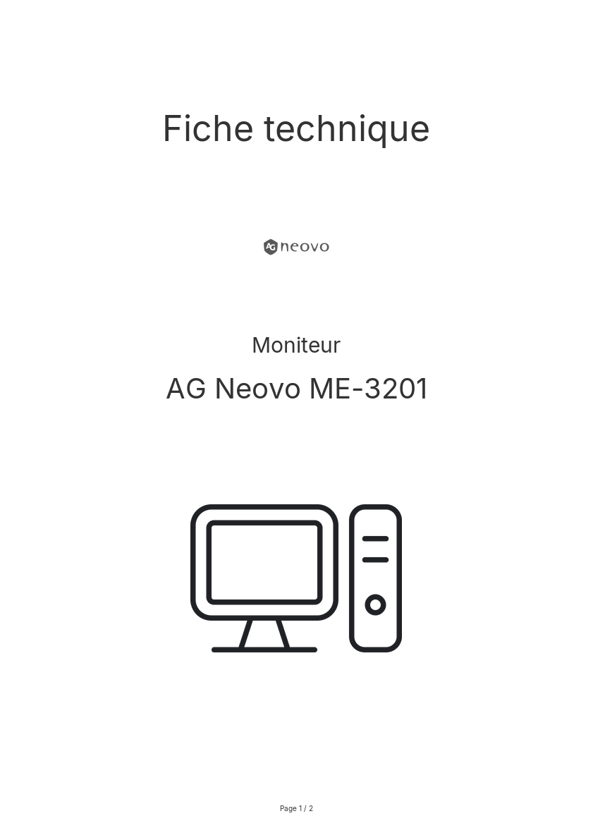 Image de la première page du manuel de l'appareil ME-3201