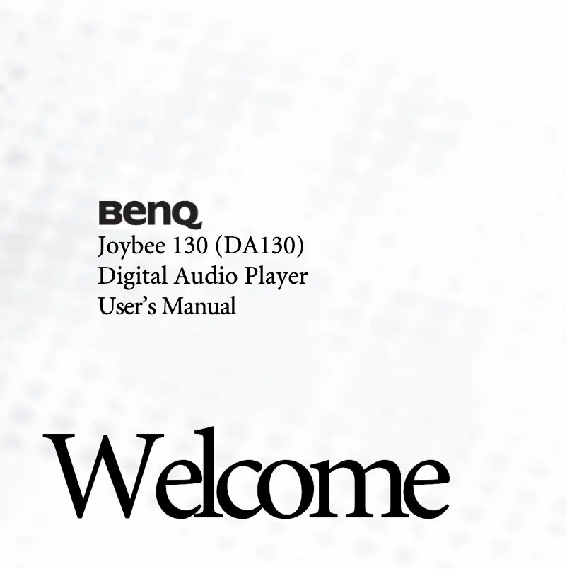 Page 1 de la notice Manuel utilisateur BenQ Joybee 130