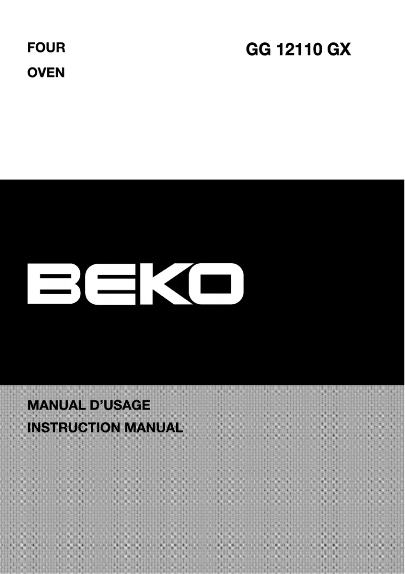 Page 1 de la notice Manuel utilisateur Beko GG 12110 GX