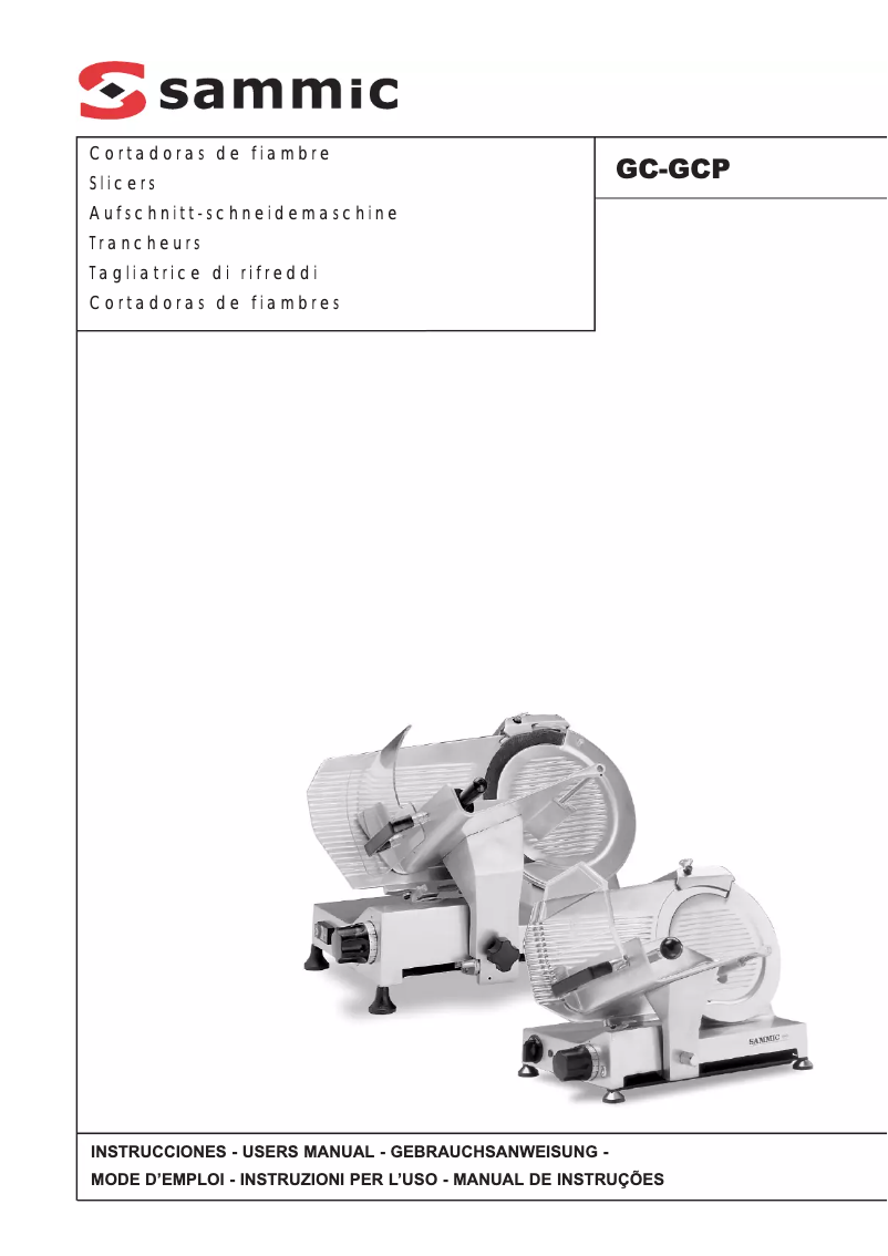 Page 1 de la notice Manuel utilisateur Sammic GC-300