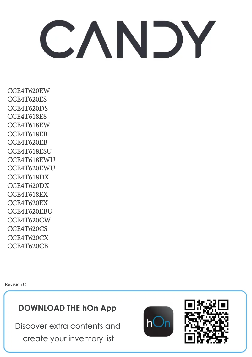 Page n°1 - Manuel utilisateur Candy CCE4T618EB