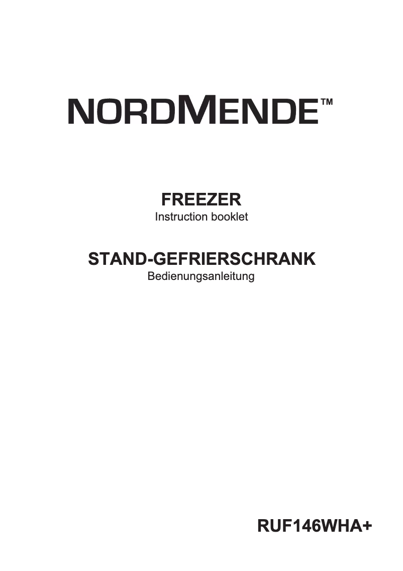 Page n°1 - Manuel utilisateur Nordmende RUF146WHA