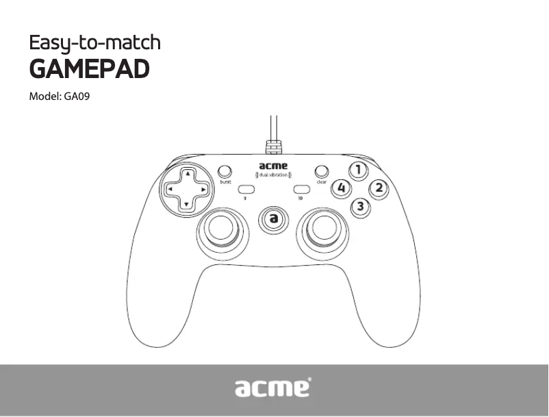 Page 1 de la notice Manuel utilisateur Acme GA09