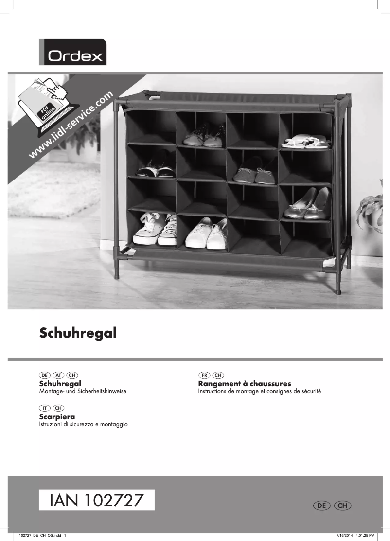 Page 1 de la notice Manuel utilisateur Ordex IAN 102727