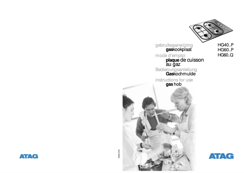 Page n°1 - Manuel utilisateur Atag HG4011PF30NL