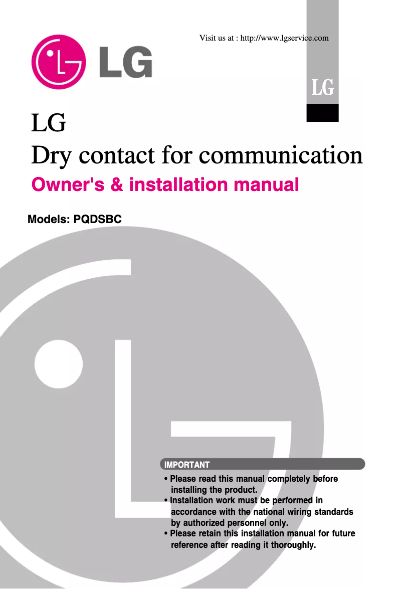 Image de la première page du manuel de l'appareil MULTI V PQDSB