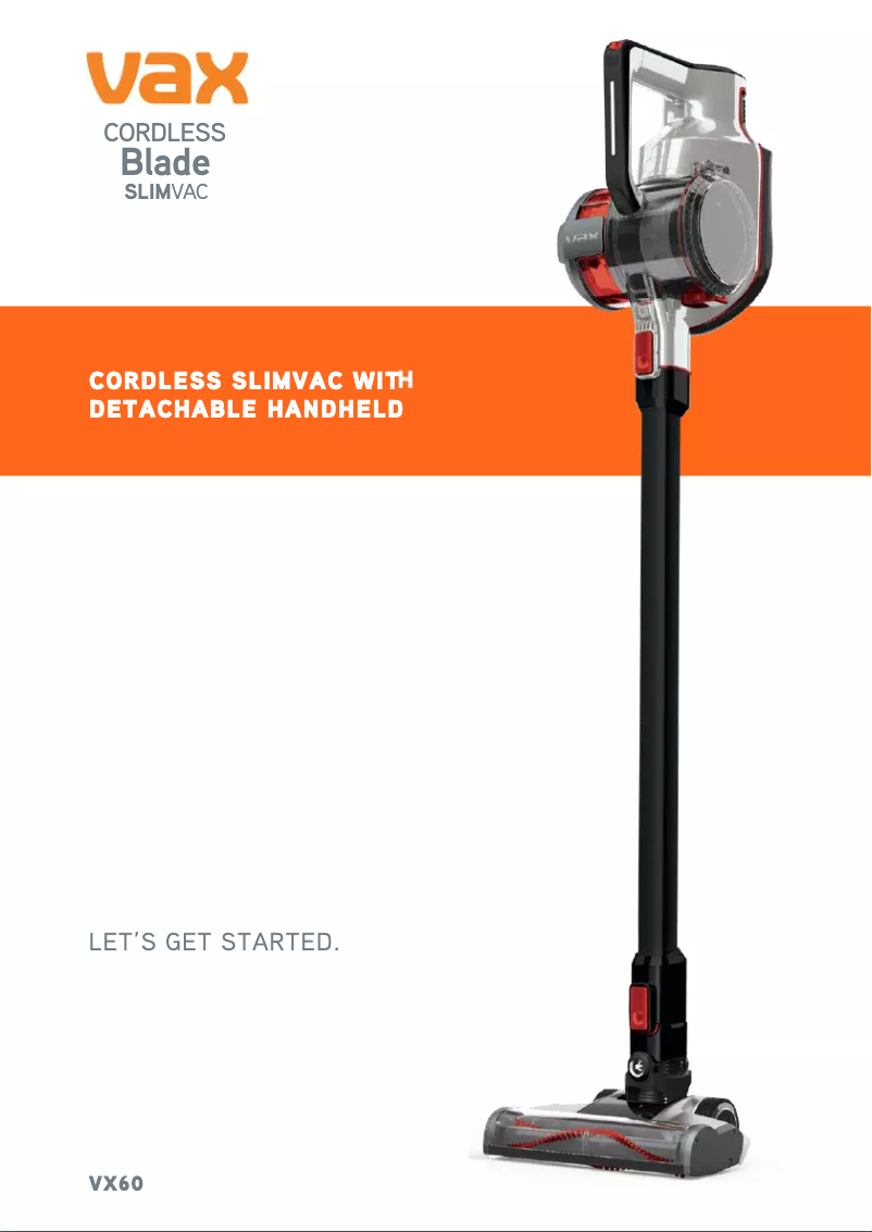 Image de la première page du manuel de l'appareil Blade VX60