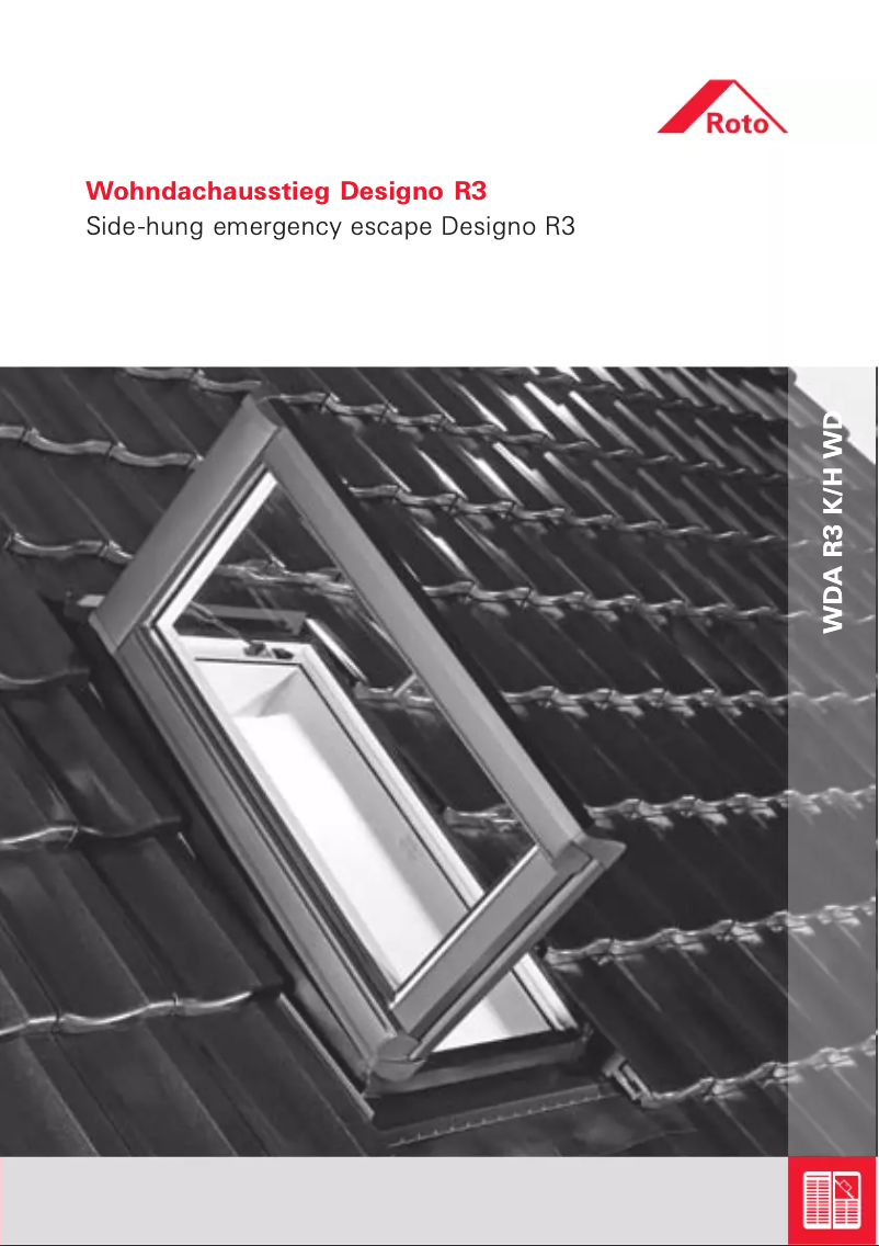 Page 1 de la notice Manuel utilisateur Roto Designo WDA R3 K/H WD