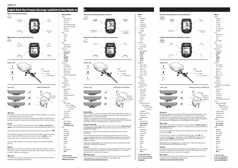 Página 1 del manual Manual de usuario Lezyne Mega XL