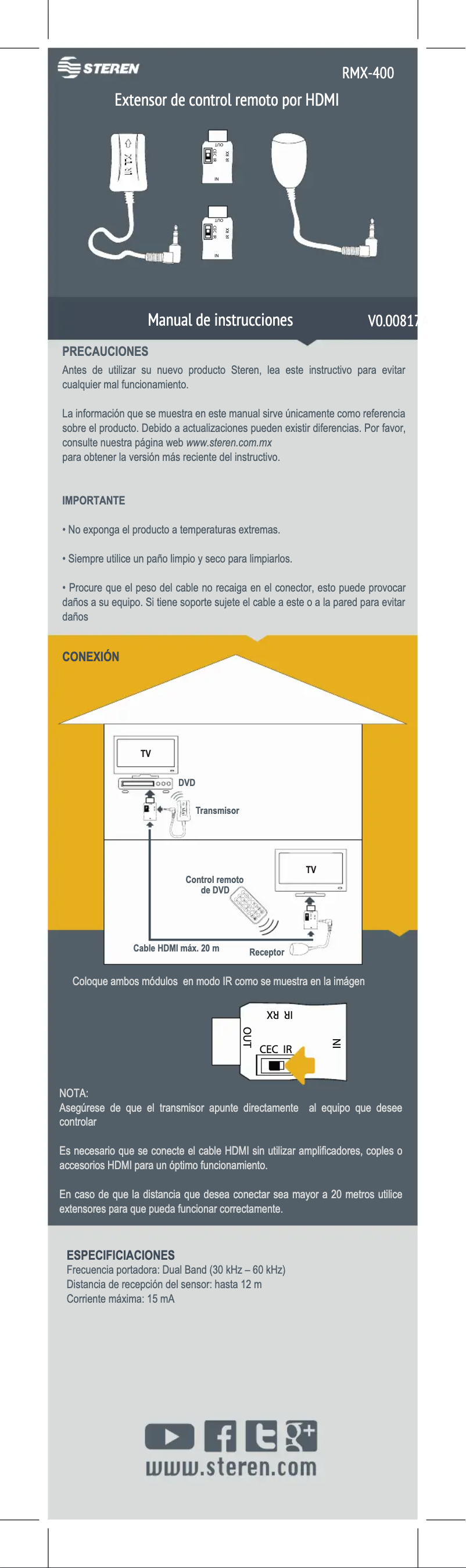 Image de la première page du manuel de l'appareil RMX-400