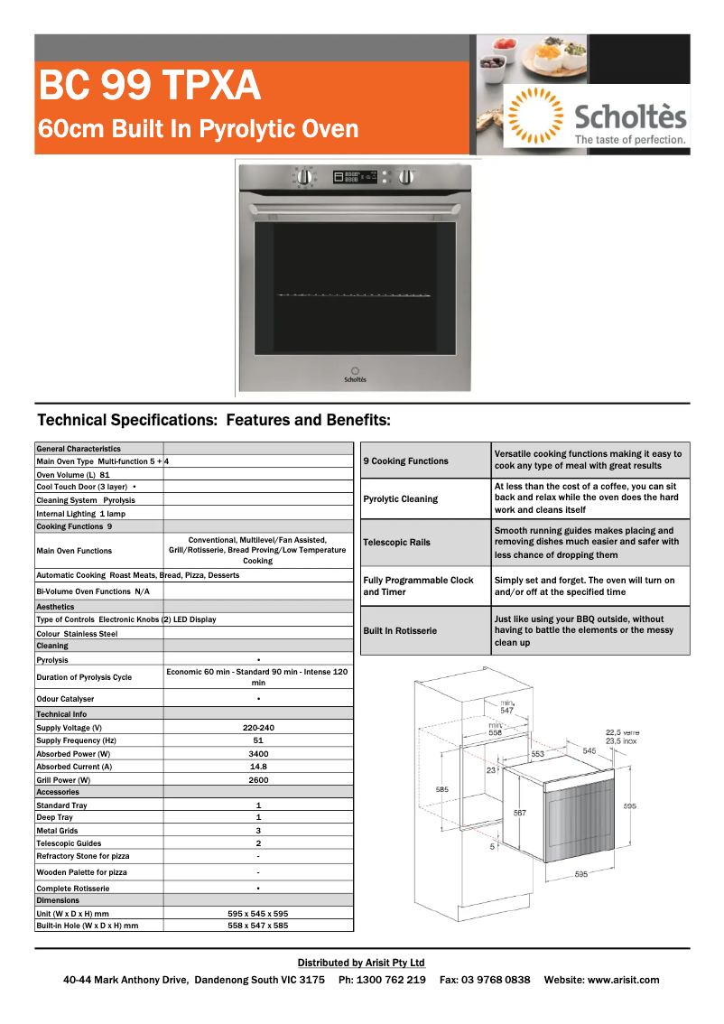 Image de la première page du manuel de l'appareil BC 99DT P XA
