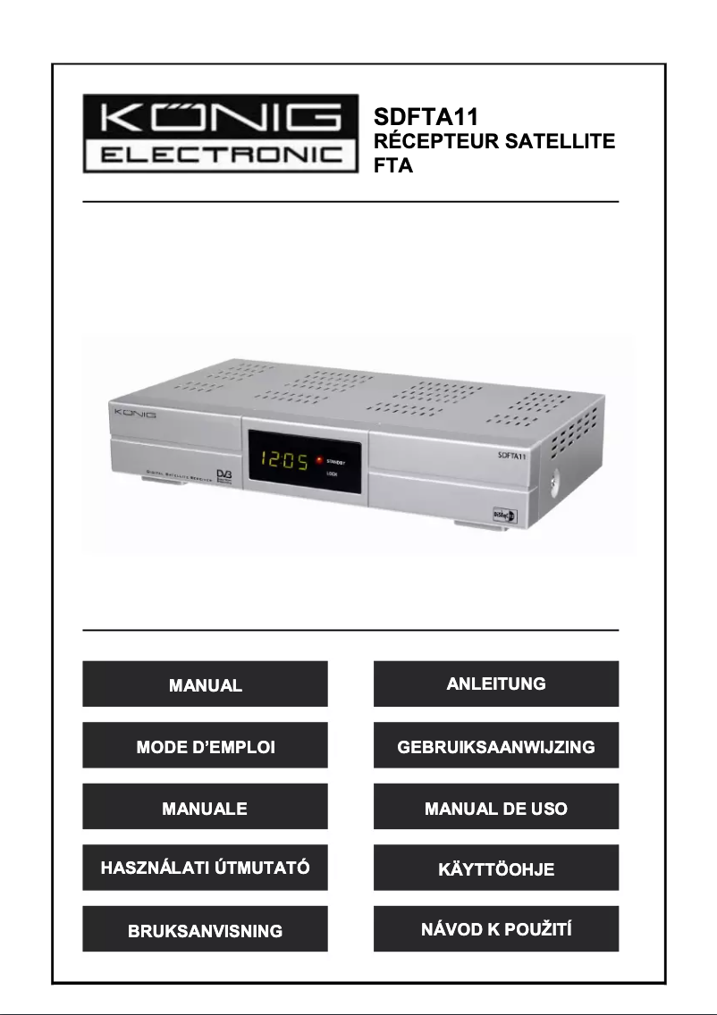 Page n°1 - Manuel utilisateur Konig SAT-SDFTA11-KN
