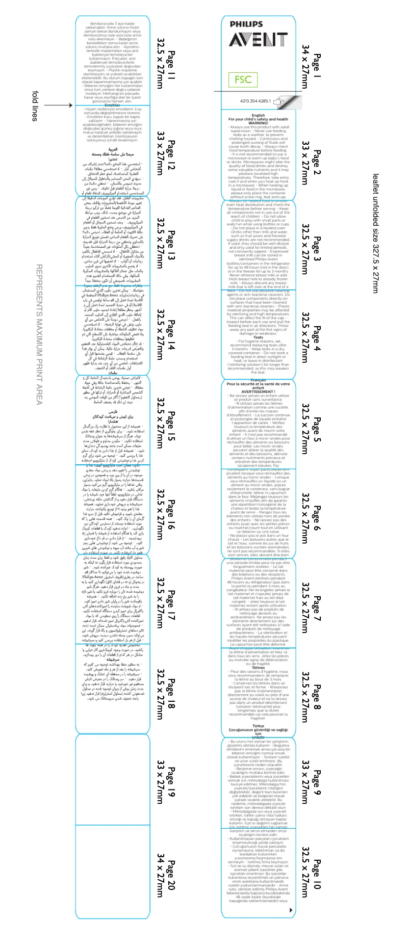 First page image of the manual for Avent SCF046