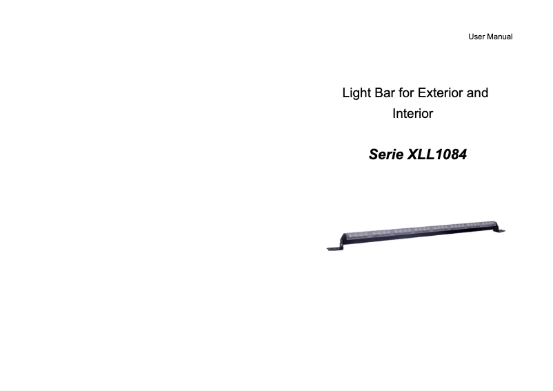 Image de la première page du manuel de l'appareil XLL-1084-RB