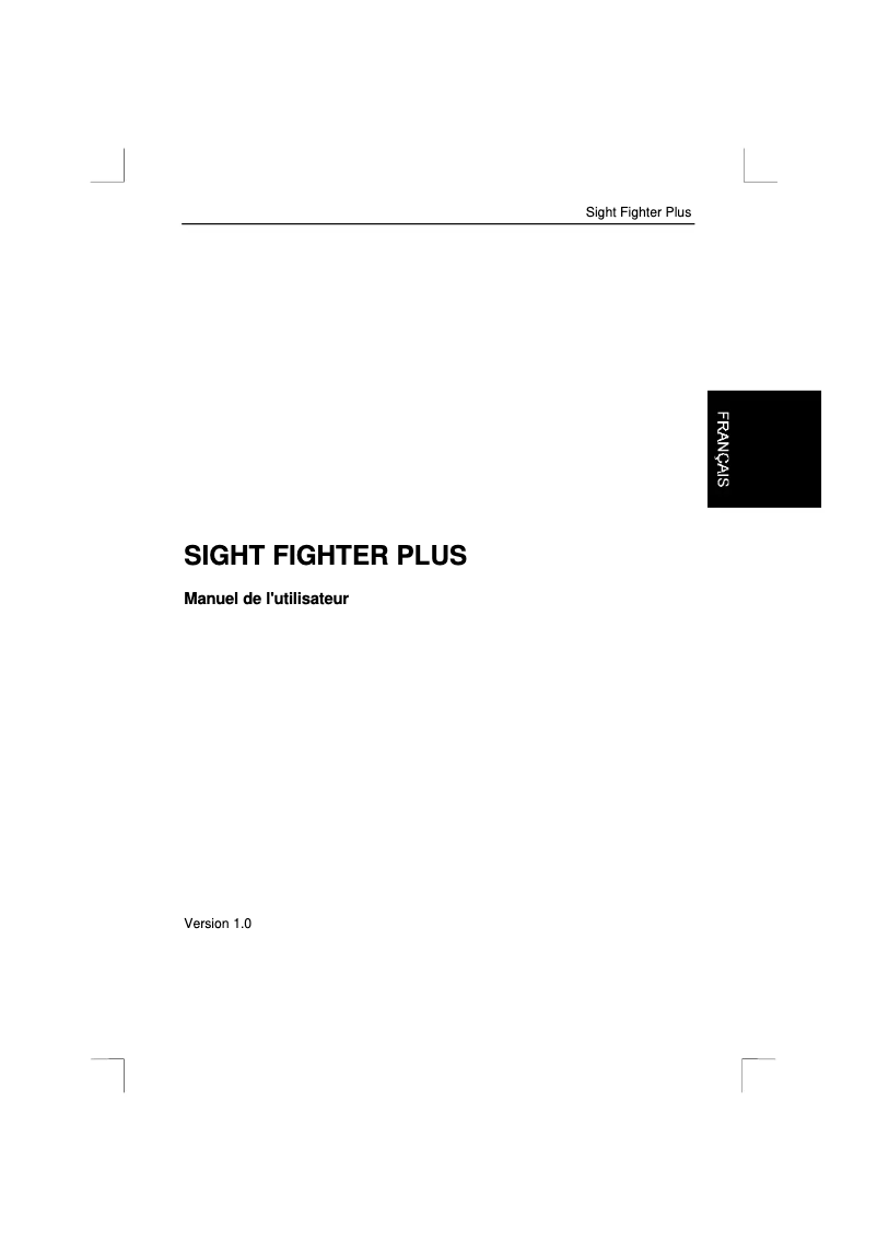 Page 1 de la notice Manuel utilisateur Trust Sight Fighter+