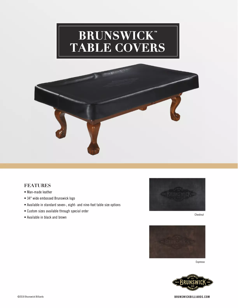 Page 1 de la notice Manuel utilisateur Brunswick CCVR8-BRND-BN2-SC-01