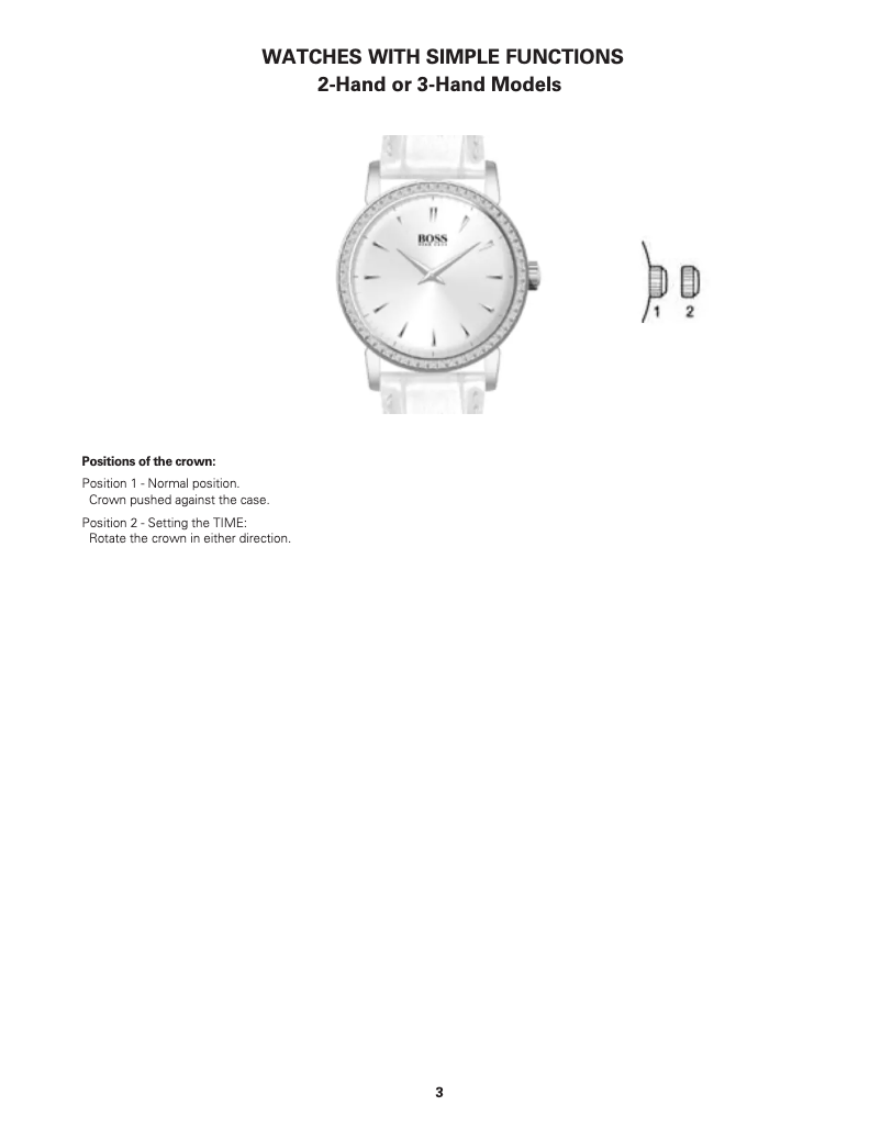 Page n°1 - Manuel utilisateur Boss Stockholm HO1550074